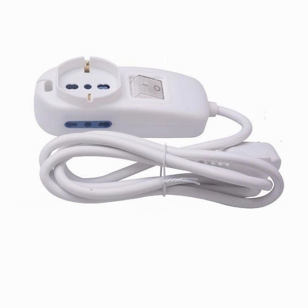 MULTIPRESA 1 USCITE UNIVERSALI + 2 BIPASSO 10/16A SPINA 16A CAVO 1.5MT