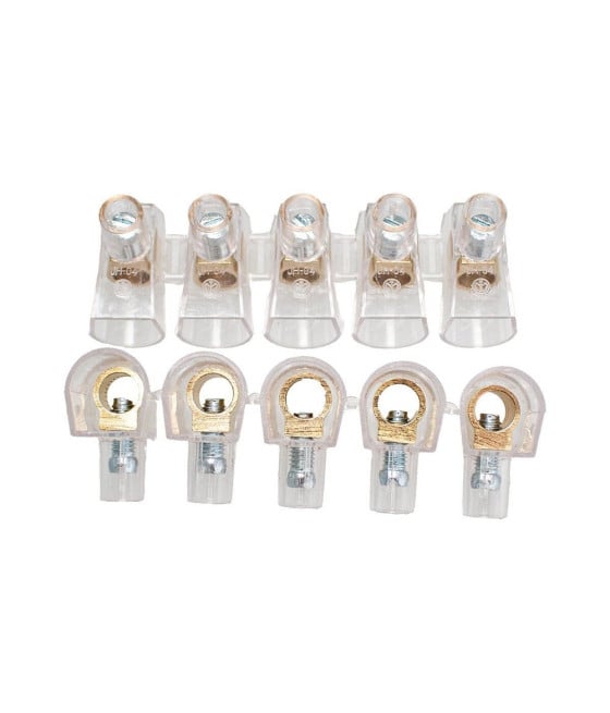 MORSETTI TERMINALI UNIPOLARI 2 STECCHE DA 5PEZZI SEZIONE 10MM² 83319