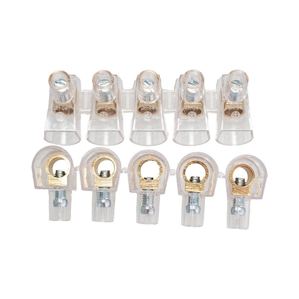 MORSETTI TERMINALI UNIPOLARI 2 STECCHE DA 5PEZZI SEZIONE 10MM² 83319