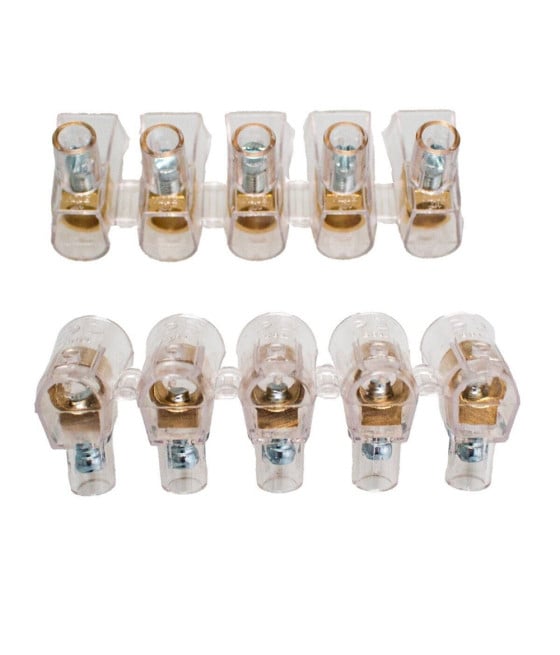 MORSETTI TERMINALI UNIPOLARI 2 STECCHE DA 5PEZZI SEZIONE 10MM² 83319