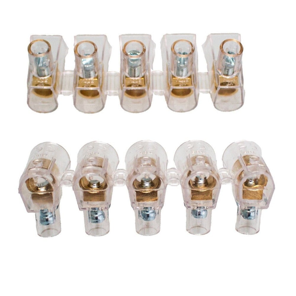 MORSETTI TERMINALI UNIPOLARI 2 STECCHE DA 5PEZZI SEZIONE 10MM² 83319