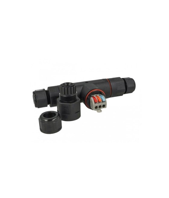 CONNETTORE DI GIUNZIONE FORMA T IP68 COLLEGAMENTO 3 POSTI CAVO CN-T