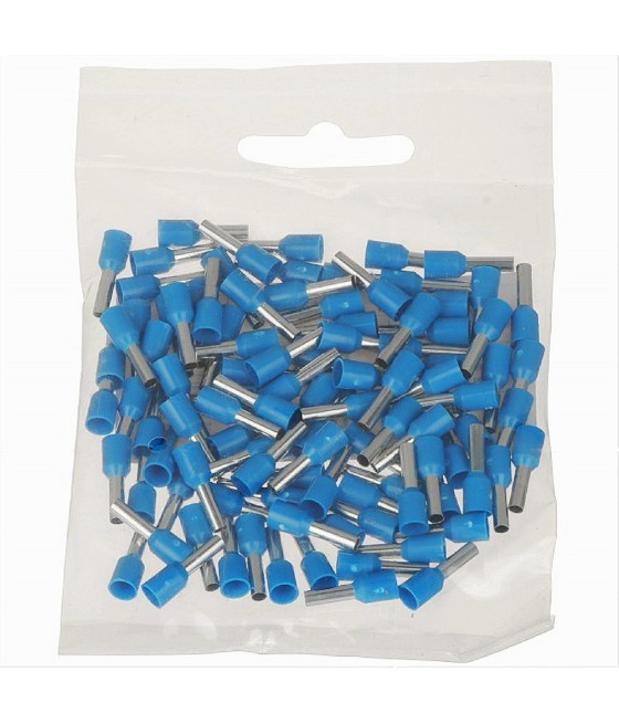 100PZ TUBETTO CAPICORDA ISOLATO PER CAVI DA 4 MM² TERMINALE 9MM E4009