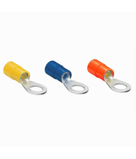 100 CAPICORDA TERMINALE AD OCCHIELLO ISOLATO PER CAVI 4 A 6MM² RV5.5-6