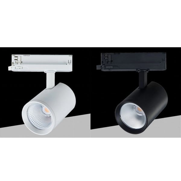 FARETTO LED 40W PER BINARIO TRACK TRIFASE FARO LUCE 4000K IP20 PT4-40W