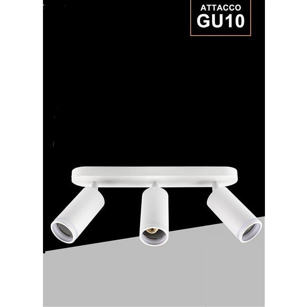 APPLIQUE PLAFONIERA ORIENTABILE SOFFITTO PARETE 3 DIFFUSORI GU10 TS-3