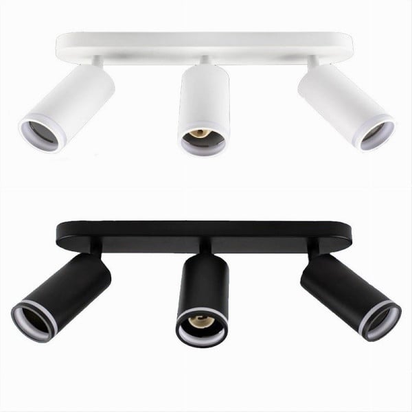 APPLIQUE PLAFONIERA ORIENTABILE SOFFITTO PARETE 3 DIFFUSORI GU10 TS-3