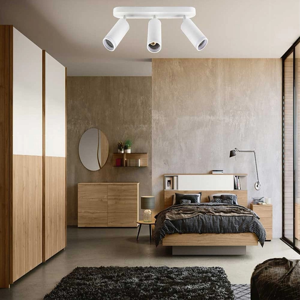 APPLIQUE PLAFONIERA ORIENTABILE SOFFITTO PARETE 3 DIFFUSORI GU10 TS-3