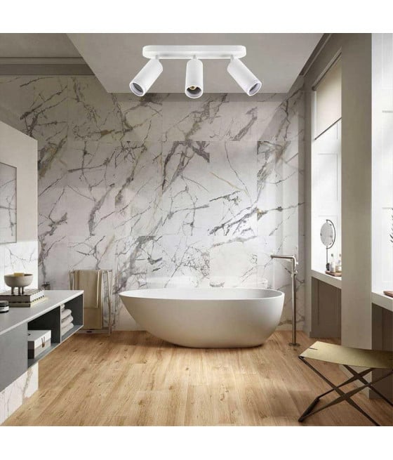 APPLIQUE PLAFONIERA ORIENTABILE SOFFITTO PARETE 3 DIFFUSORI GU10 TS-3