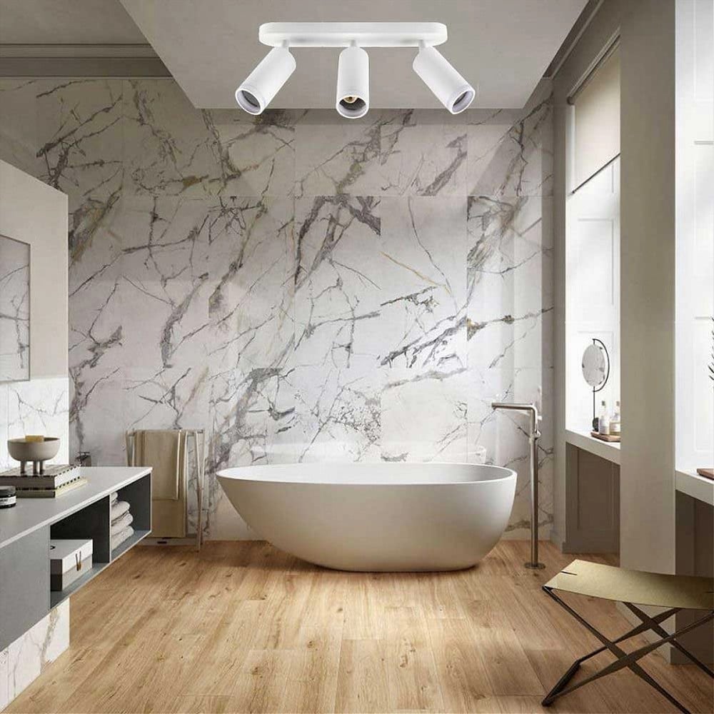 APPLIQUE PLAFONIERA ORIENTABILE SOFFITTO PARETE 3 DIFFUSORI GU10 TS-3