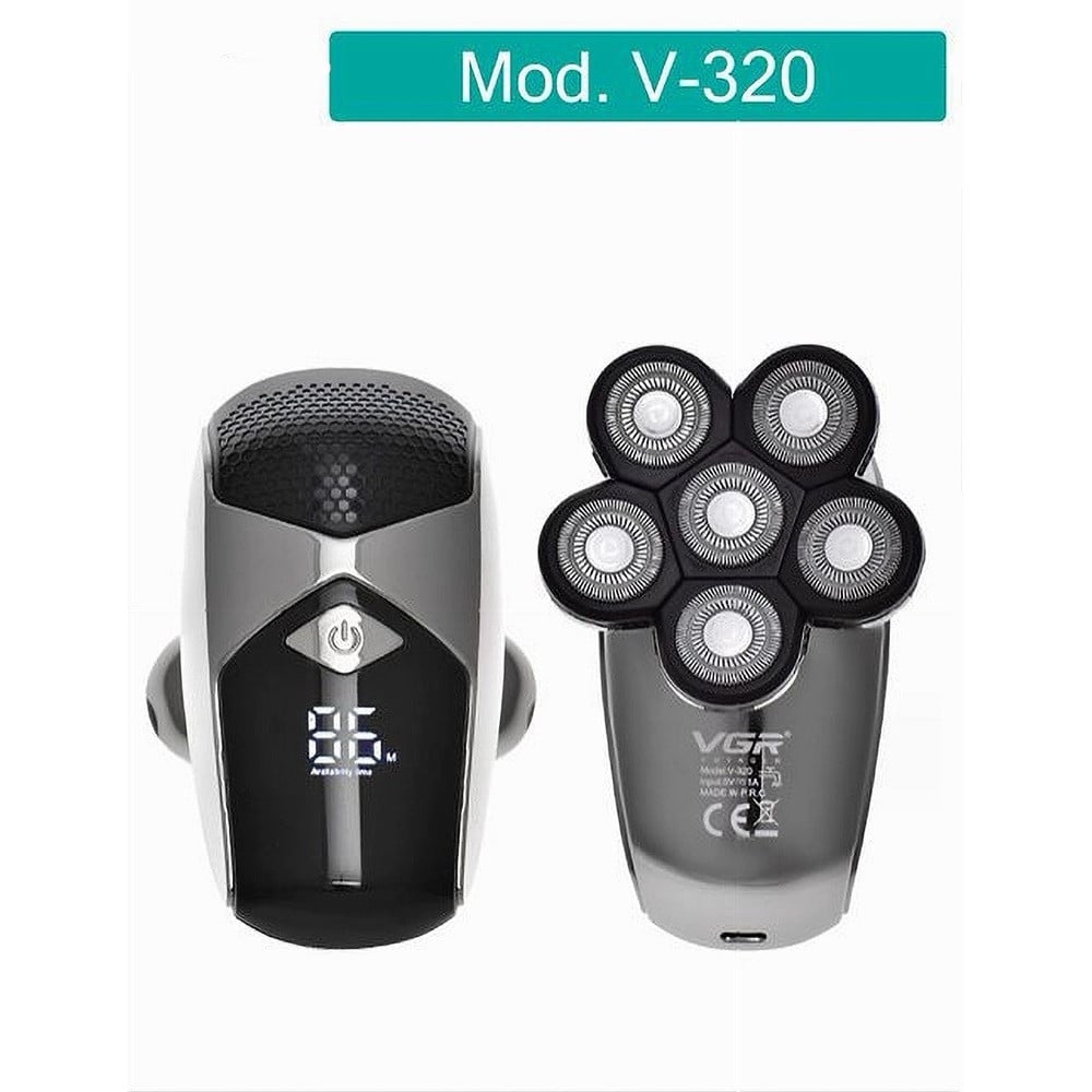 Tagliacapelli professionale VGR V-320 – Rasoio 5in1 Rotary Shaver Barber LED