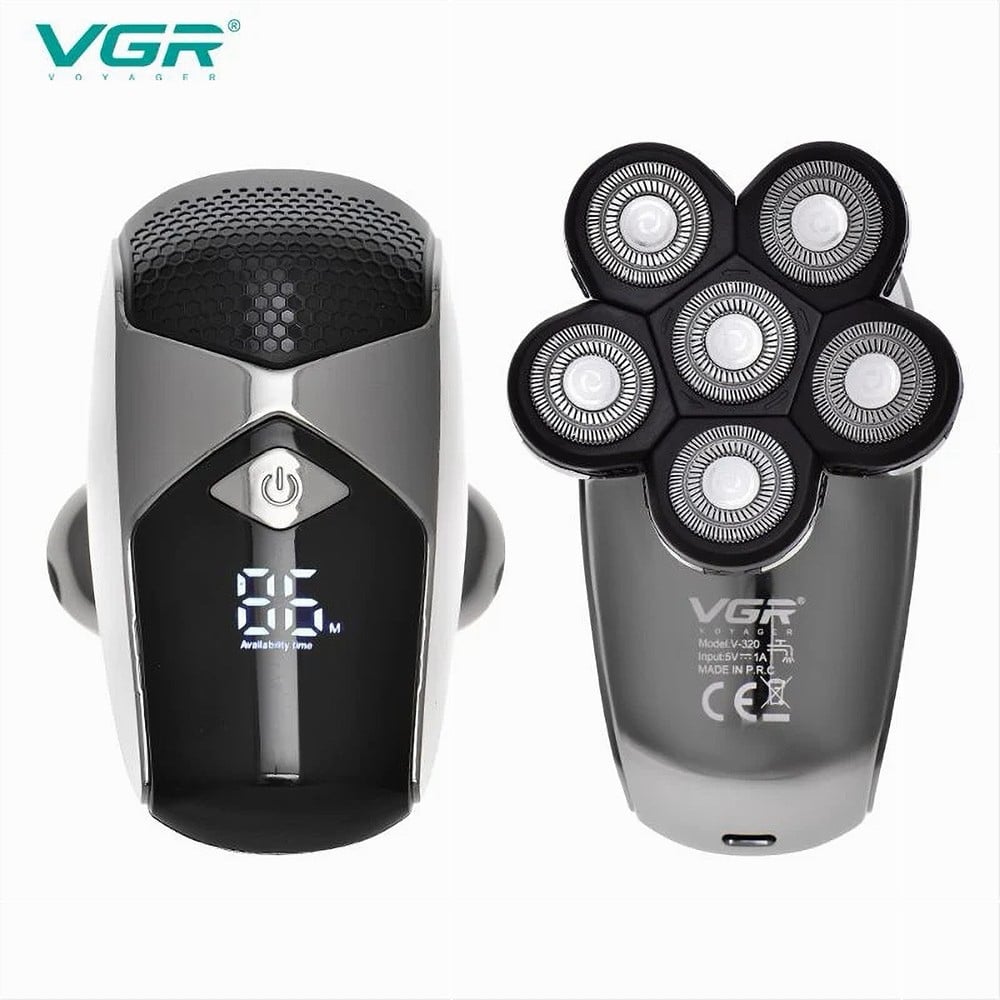 Tagliacapelli professionale VGR V-320 – Rasoio 5in1 Rotary Shaver Barber LED
