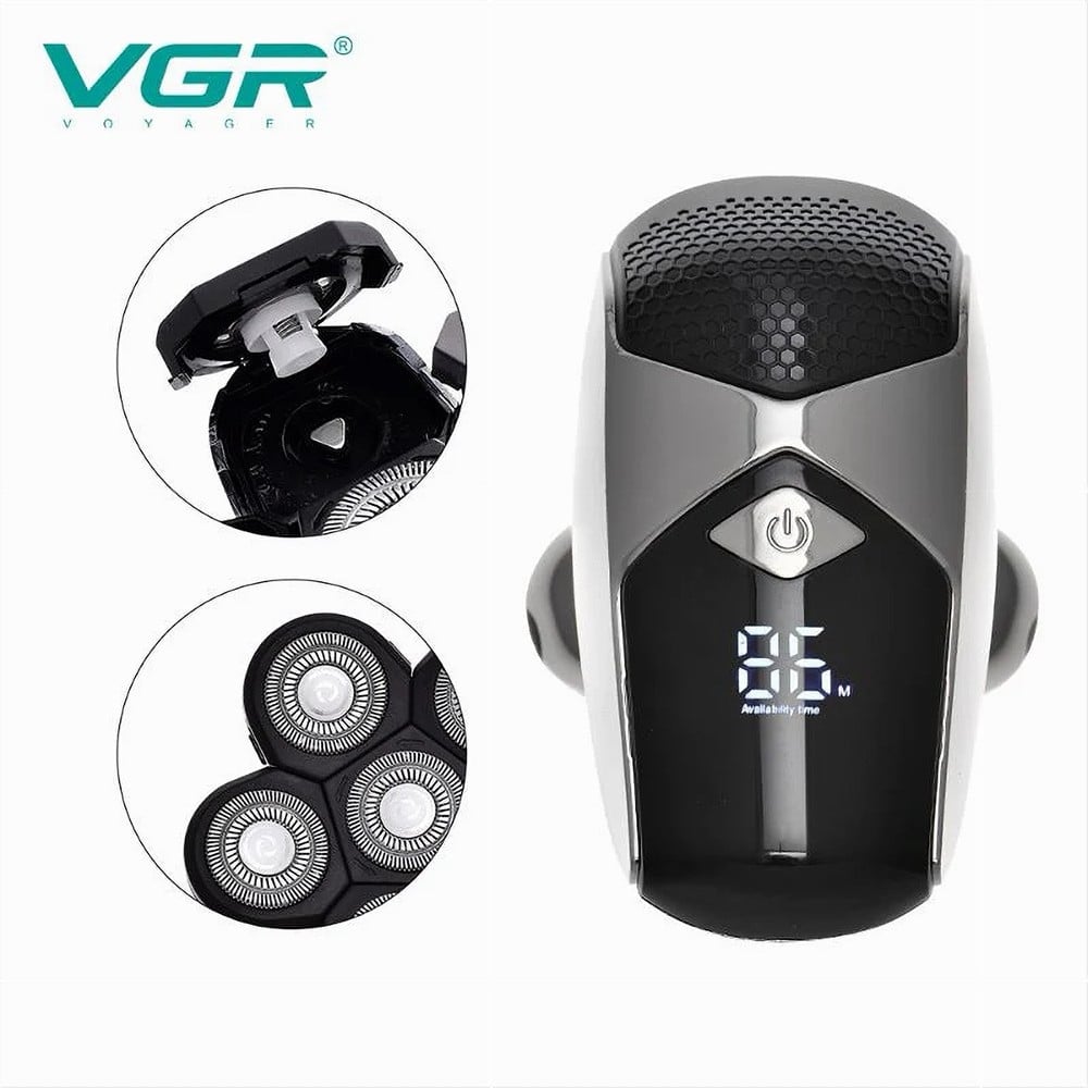 Tagliacapelli professionale VGR V-320 – Rasoio 5in1 Rotary Shaver Barber LED