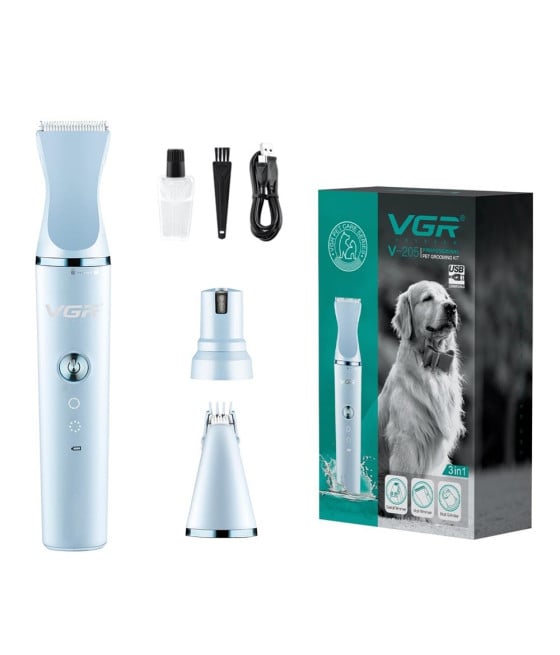VGR V-205 Kit Toelettatura 3 in 1 Trimmer Cane Gatto Professionale