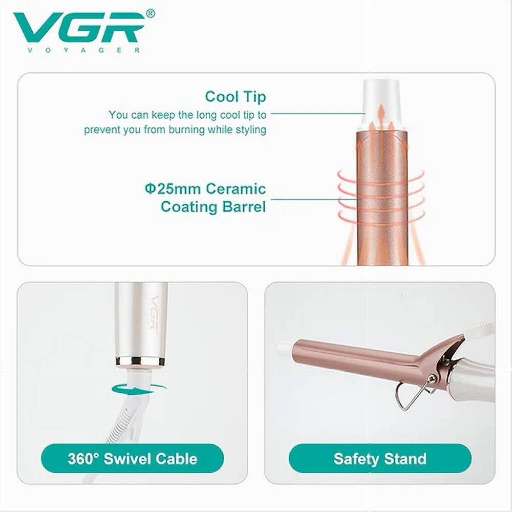 VGR V-578 Hair Curler 2 in 1 Piastra Professionale Parrucchiere