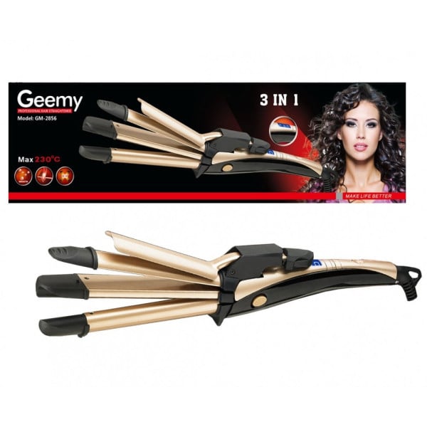 PIASTRA FERRO ARRICCIACAPELLI 3IN1 PER CAPELLI LISCI MOSSI GM-2856