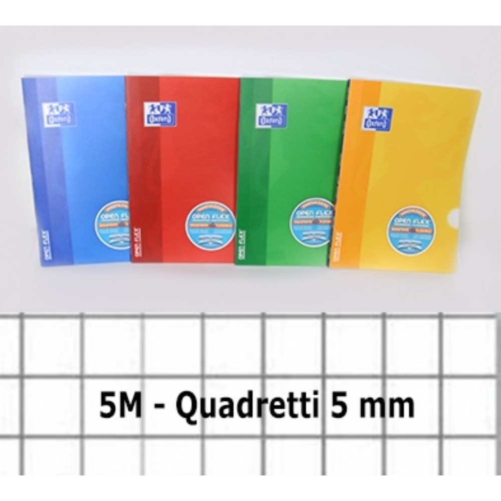 Quaderni a5 quadretti mm 5 con margine - 10 pezzi