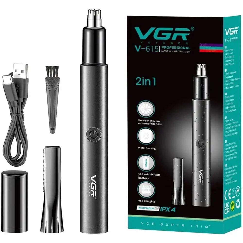 Tagliacapelli professionale VGR V-615 | Trimmer barber 2in1 naso e capelli