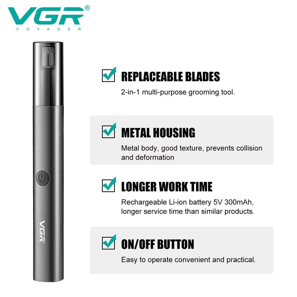Tagliacapelli professionale VGR V-615 | Trimmer barber 2in1 naso e capelli