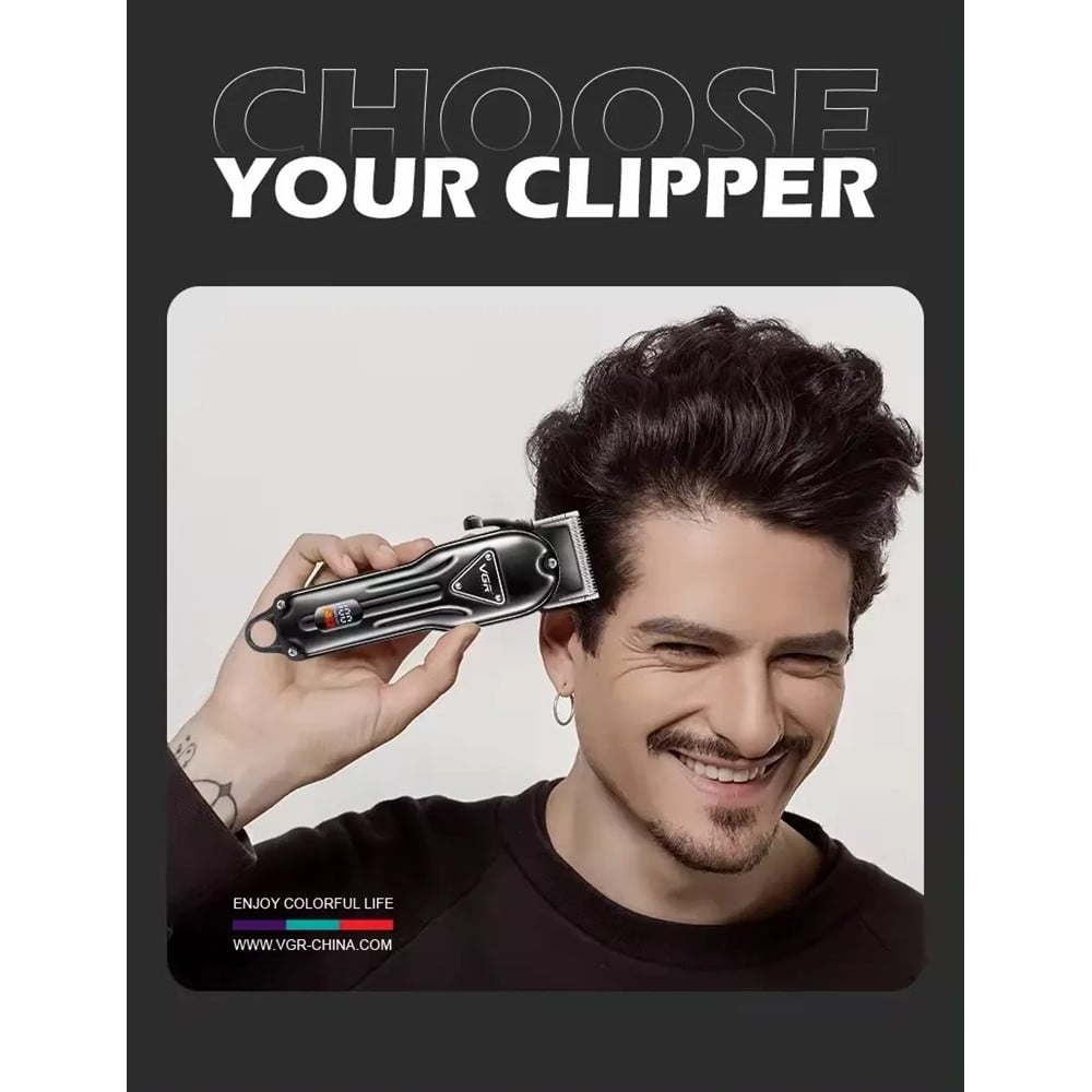 Tagliacapelli Professionale VGR V-051 Clipper Barber Display LED USB