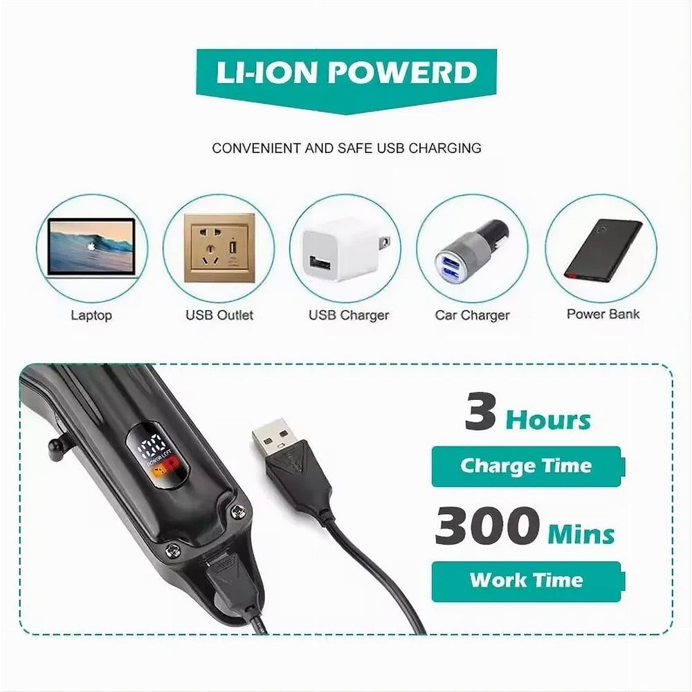 Tagliacapelli Professionale VGR V-051 Clipper Barber Display LED USB
