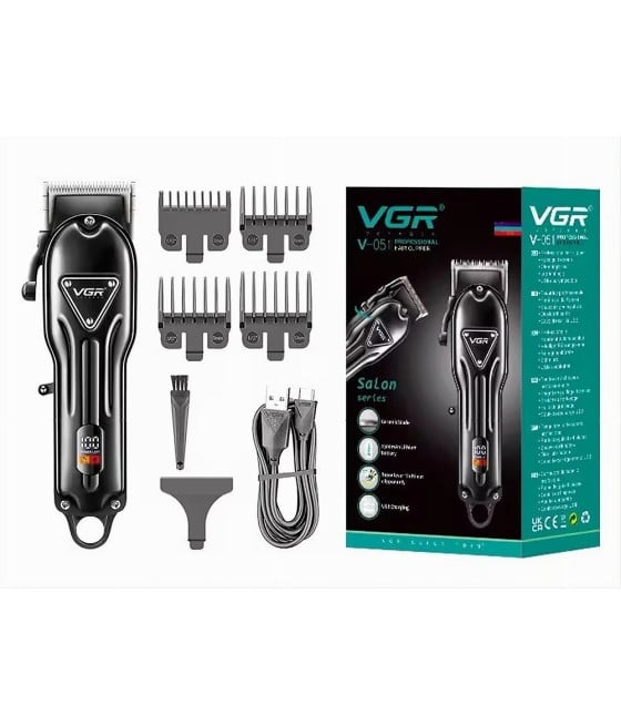Tagliacapelli Professionale VGR V-051 Clipper Barber Display LED USB