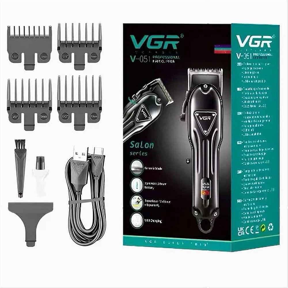 Tagliacapelli Professionale VGR V-051 Clipper Barber Display LED USB