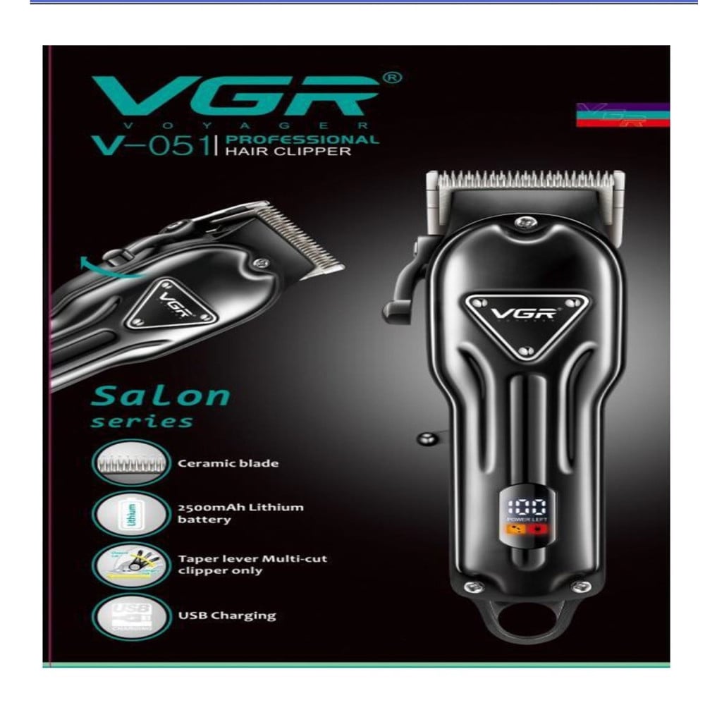 Tagliacapelli Professionale VGR V-051 Clipper Barber Display LED USB