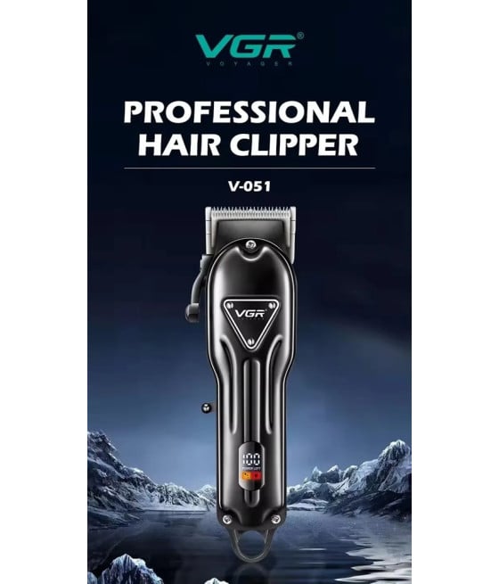 Tagliacapelli Professionale VGR V-051 Clipper Barber Display LED USB