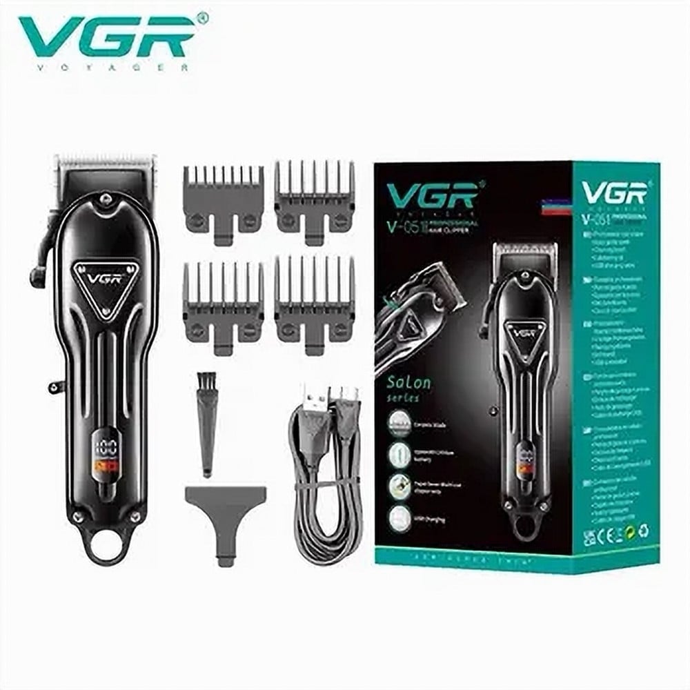 Tagliacapelli Professionale VGR V-051 Clipper Barber Display LED USB