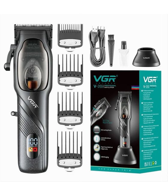 VGR V-269 Tagliacapelli Professionale Rasoio Clipper Barber Regolabarba