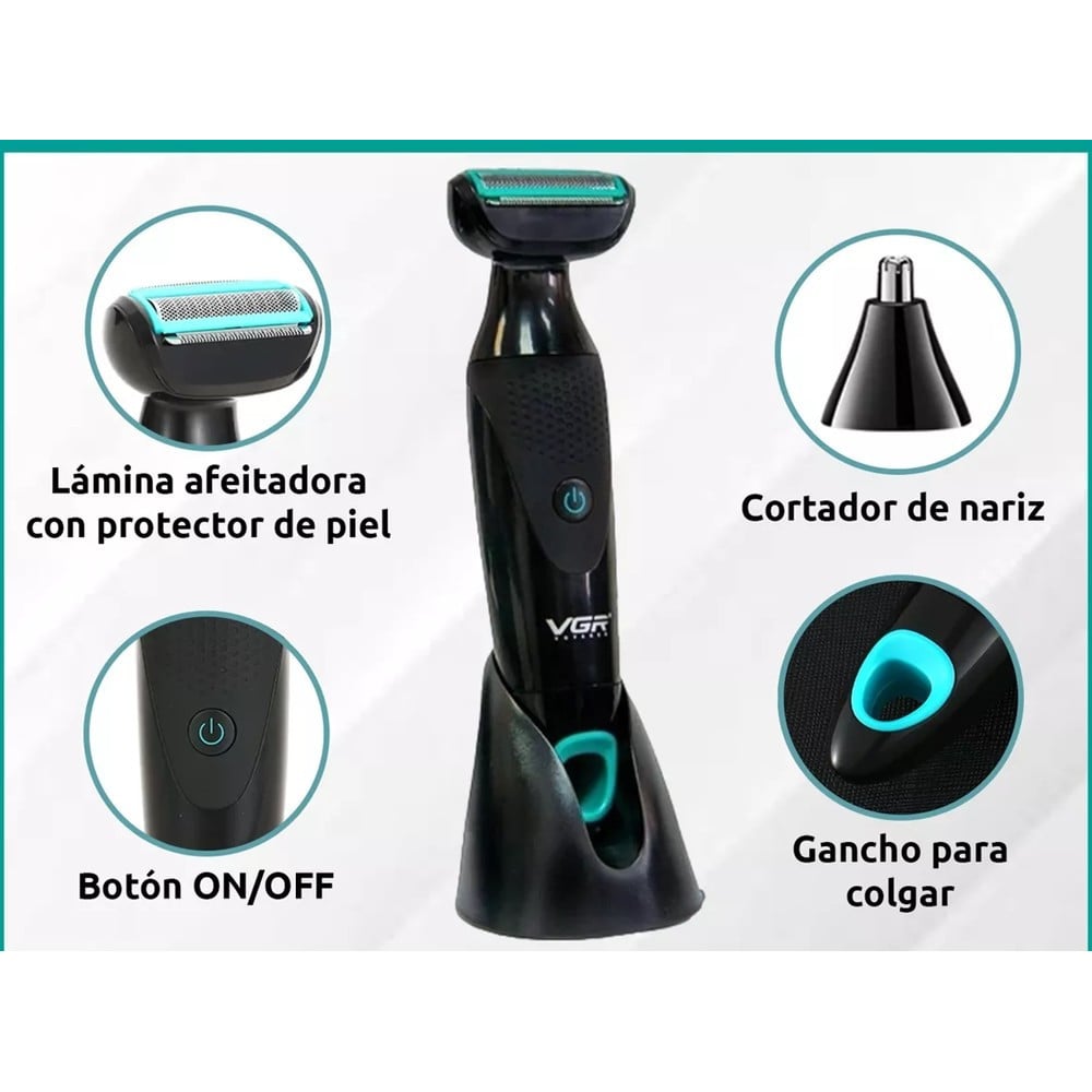 Tagliacapelli Professionale VGR V-601 | Rasoio 2in1 Body Trimmer Barber