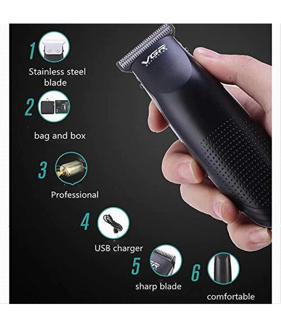 KIT A 2 RASOI COMBINATO TAGLIACAPELLI BARBA TRIMMER CON FILO V-023