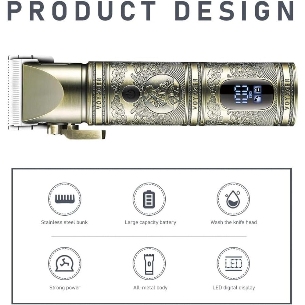 Tagliacapelli Professionale VGR V-697 | Rasoio Cordless Clipper Barber