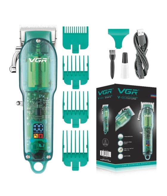 Tagliacapelli Professionale VGR V-660 | Rasoio Clipper Barber Uomo USB