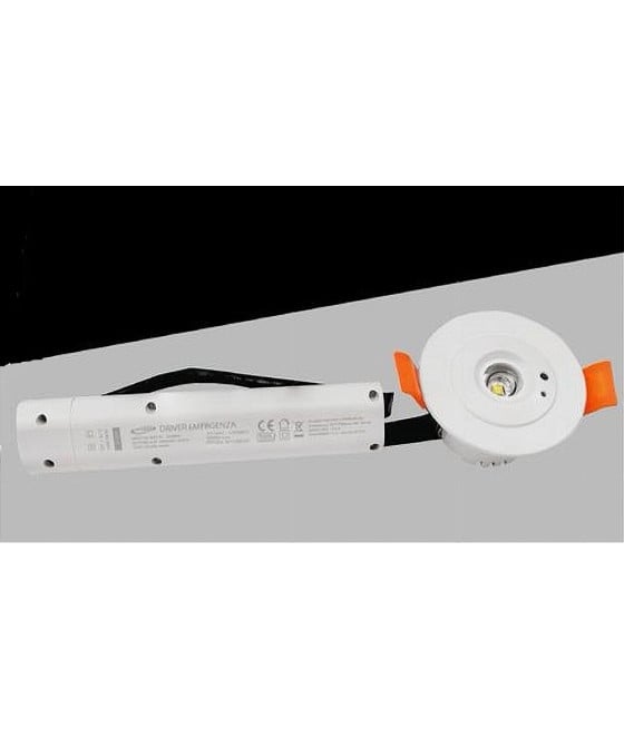 FARETTO EMERGENZA INCASSO 3W ANTI BLACKOUT LUCE FREDDA 6500K NA05-SL-1