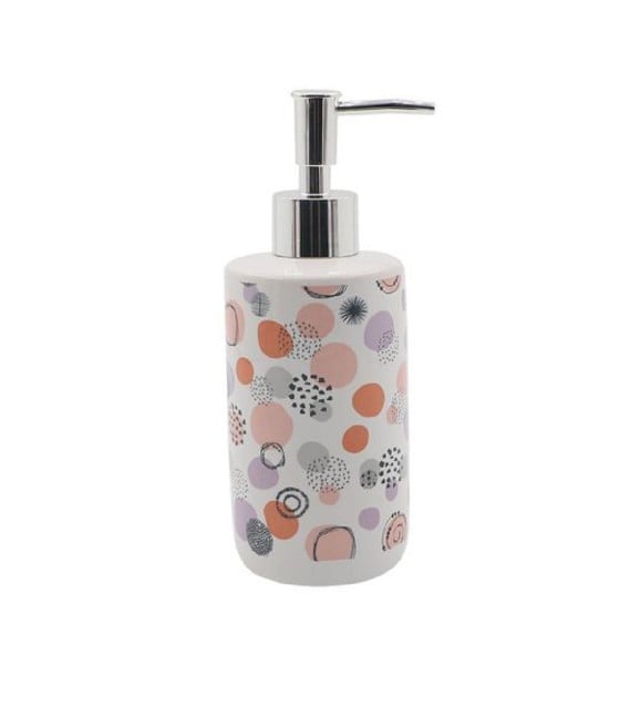 DISPENSER PORTA SAPONE LIQUIDO SFERE ASTRATTE MULTICOLORE BAGNO 87077