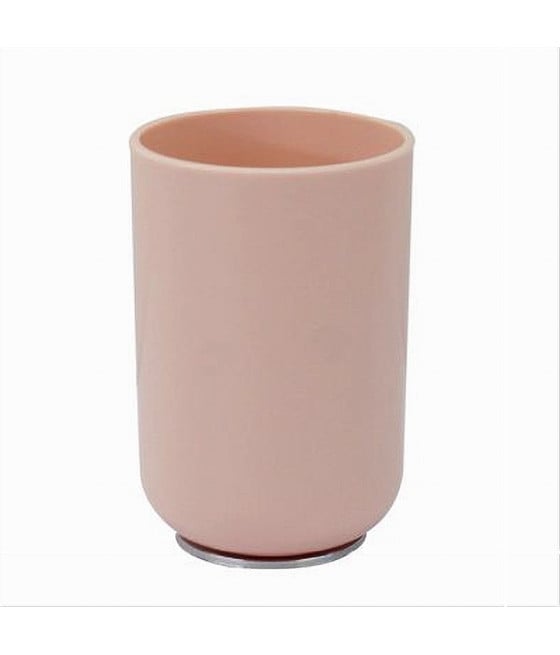 BICCHIERE PORTA SPAZZOLINI DENTIFRICIO ROSA SILVER ARREDO BAGNO 79870