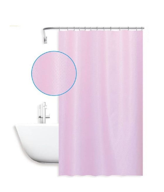 TENDA DOCCIA ANTIMUFFA 240X180CM CON ANELLI ROSA TEXTURE ROMBI 59824