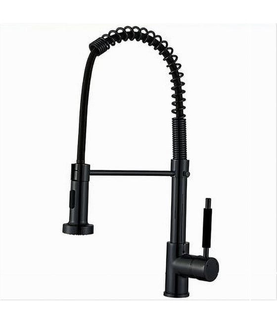 MISCELATORE RUBINETO CON DOCCETTA LAVELLO CANNA ALTA CUCINA NERO 87467