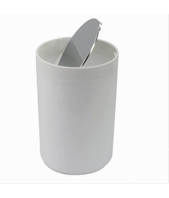 PATTUMIERA SECCHIO RIFIUTI BIANCO ARREDO BAGNO COPERCHIO BASCULANTE