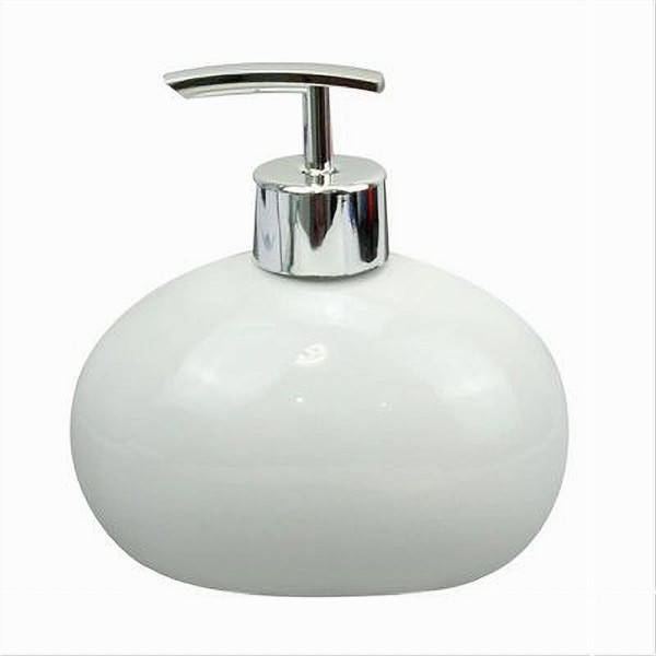 DISPENSER SAPONE LIQUIDO CERAMICA BIANCO DOSATORE ARREDO BAGNO 79244