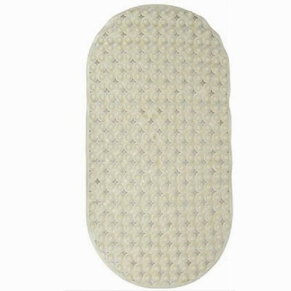 TAPPETO PVC OVALE ANTISCIVOLO VASCA BAGNO DOCCIA 69 X 36CM 79747 BEIGE