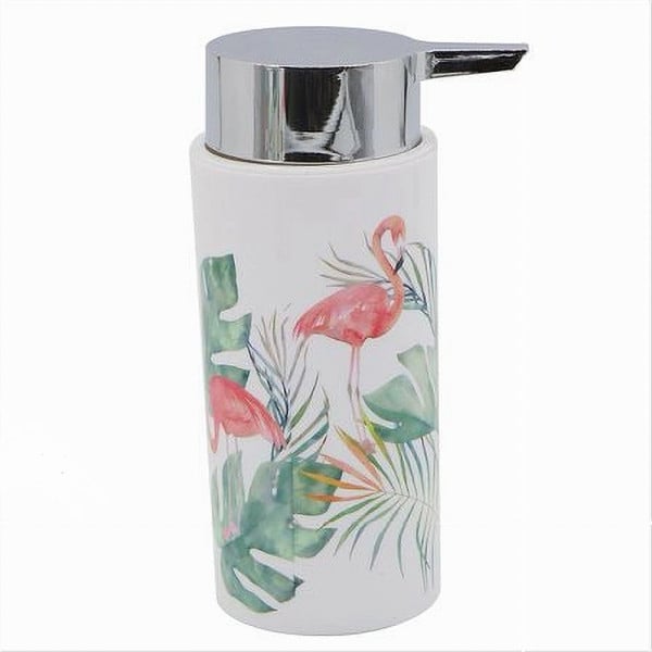 DISPENSER PORTA SAPONE LIQUIDO IN PLASTICA 15,6 CM FENICOTTERI 69963