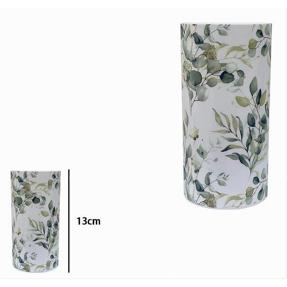 BICCHIERE PORTA SPAZZOLINO 3 FORI FIORI FOGLIE ARREDO DA BAGNO 87055