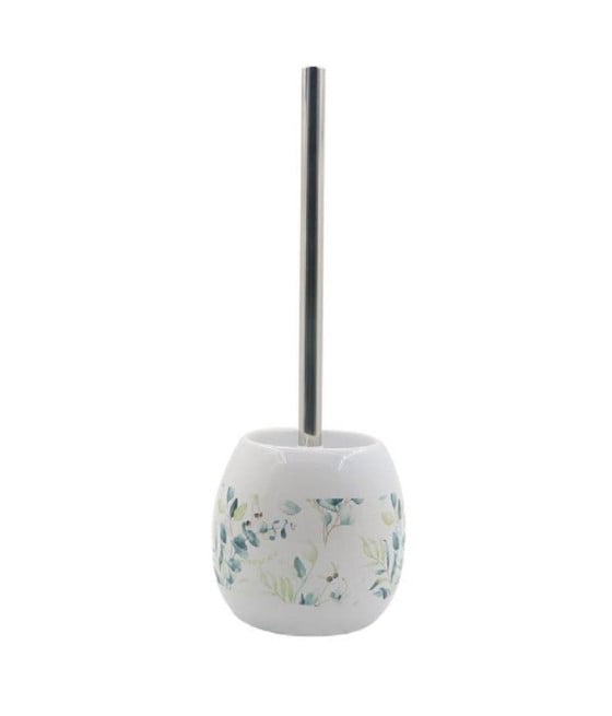 PORTA SCOPINO DECORATO FIORI FOGLIE PORTASCOPINO ACCESSORI BAGNO 87052