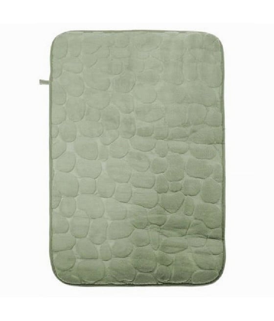 TAPPETO IN TESSUTO EFFETTO SASSI PER ARREDO BAGNO 45X70 CM 79929 VERDE