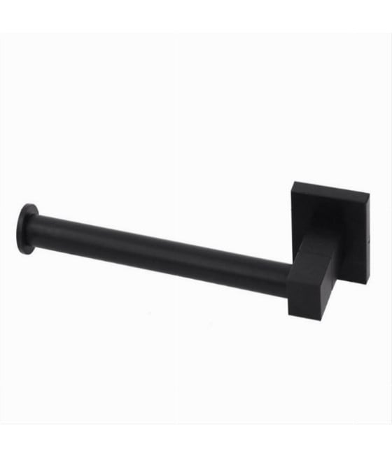 PORTA ROTOLO PER CARTA IGIENICA DA MURO IN ACCIAIO NERO BAGNO 79982