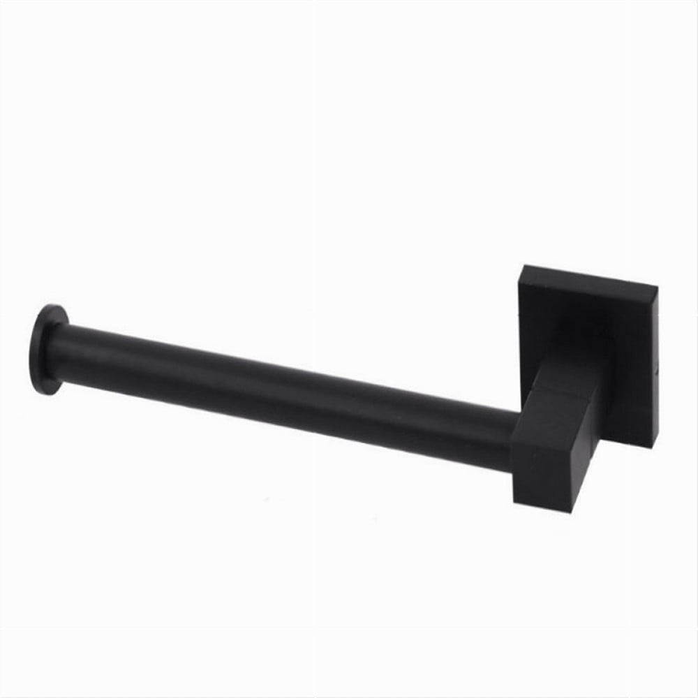 PORTA ROTOLO PER CARTA IGIENICA DA MURO IN ACCIAIO NERO BAGNO 79982