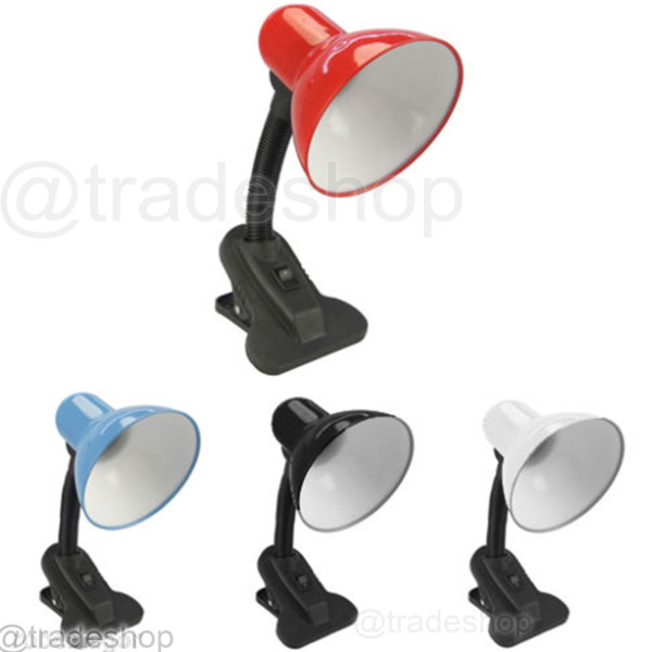 LAMPADA ESTETISTA SNODABILE ORIENTABILE E27 CON MORSETTO SCRIVANIA TAVOLO 108B